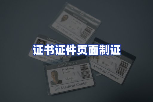 证书证件页面制证